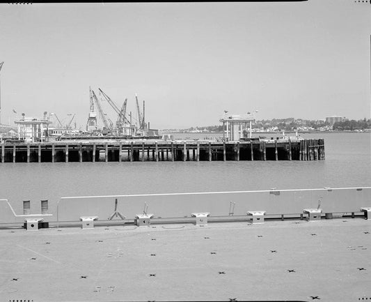 Historic Photo : Mare Island Naval Shipyard, Finger Piers 22 & 23, Railroad Avenue near Eighteenth Street, Vallejo, Solano County, CA 4 Photograph