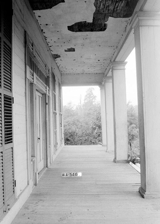 Historic Photo : Seale-Mosley House, County Road 40 (moved from original location), Peachburg, Bullock County, AL 5 Photograph