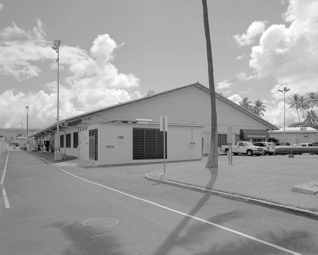 Historic Photo : U.S. Naval Base, Pearl Harbor, Gymnasium Building, North Waterfront & Pierce Street near Berth S-13, Pearl City, Honolulu County, HI 5 Photograph