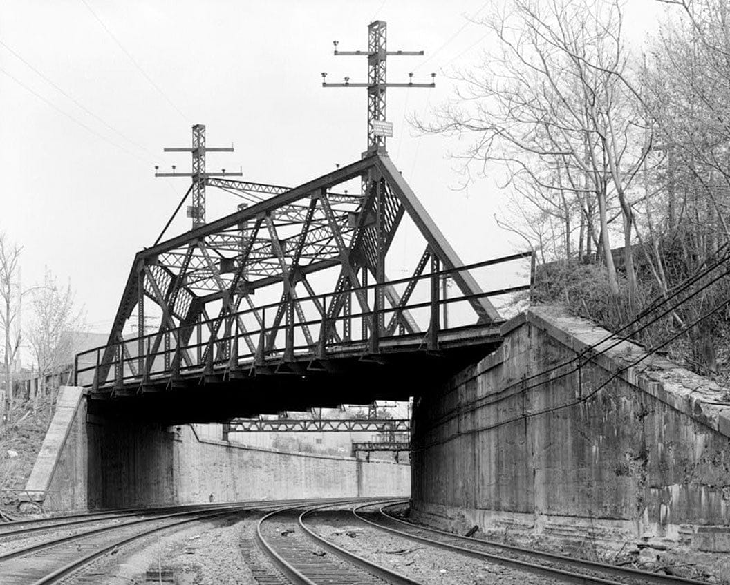 Historic Photo : Olive Street Railroad Bridge, Spanning AMTRAK Tracks at Olive Street, New Haven, New Haven County, CT 2 Photograph