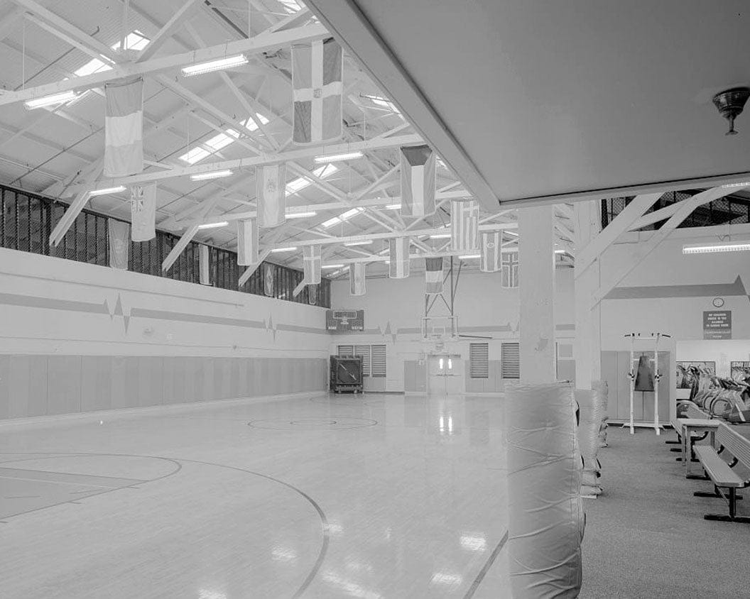 Historic Photo : U.S. Naval Base, Pearl Harbor, Gymnasium Building, North Waterfront & Pierce Street near Berth S-13, Pearl City, Honolulu County, HI 1 Photograph