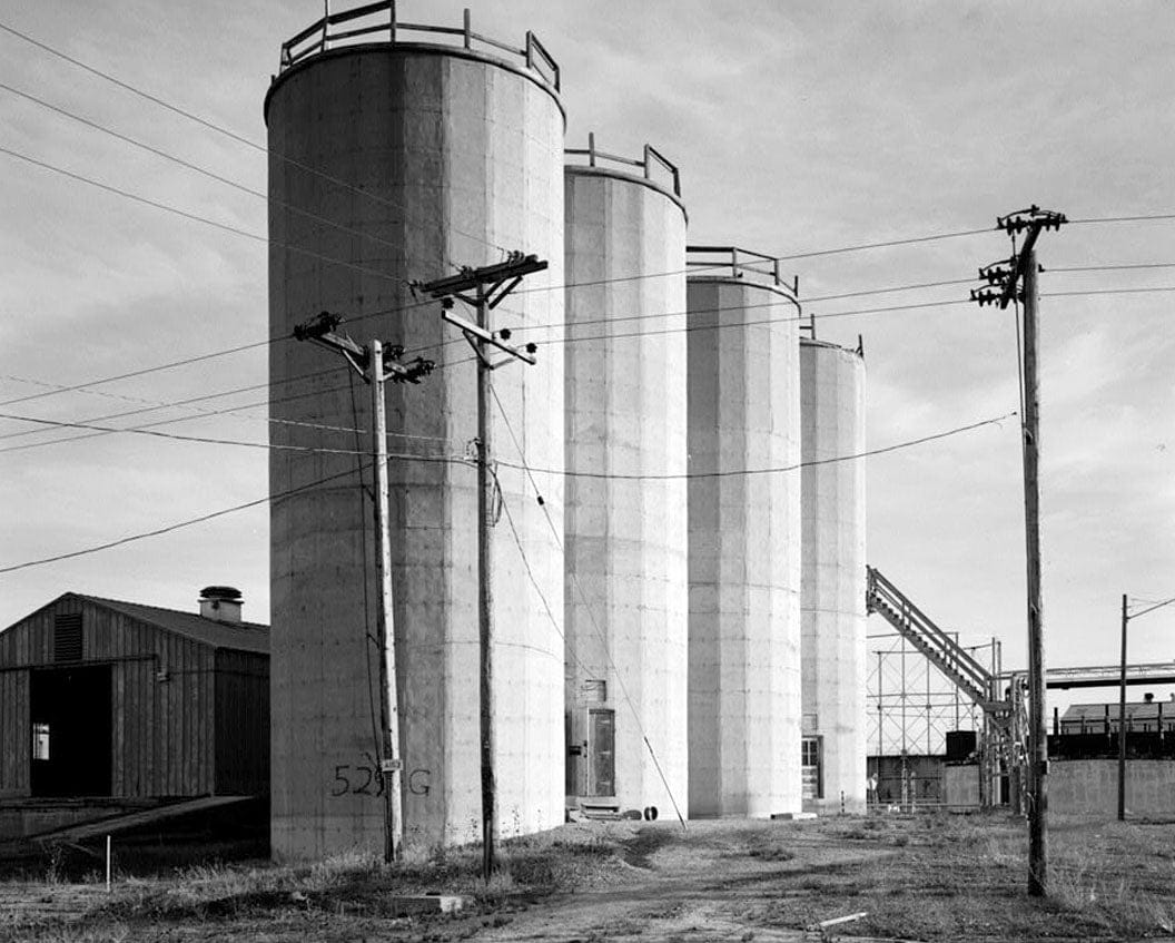 Historic Photo : Rocky Mountain Arsenal, Arsenic Trioxide Dry Storage Silo, December Seventh Avenue & D Street, Commerce City, Adams County, CO 1 Photograph