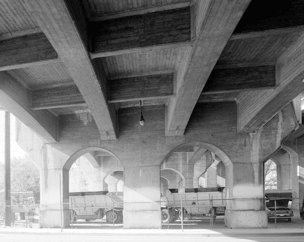 Historic Photo : Arroyo Seco Parkway, Figueroa Street Viaduct, Spanning Los Angeles River, Los Angeles, Los Angeles County, CA 1 Photograph