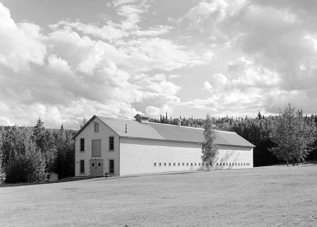 Historic Photo : Fort Egbert, Mule Barn, Yukon River at Mission Creek, Eagle, Southeast Fairbanks Census Area, AK 7 Photograph