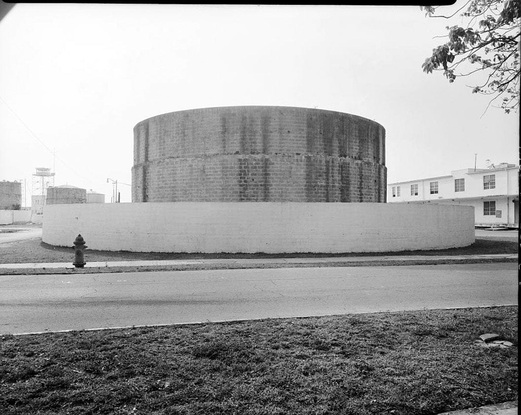 Historic Photo : Naval Air Station Key West, Truman Annex, Fuel Storage Tank, Key West, Monroe County, FL 1 Photograph