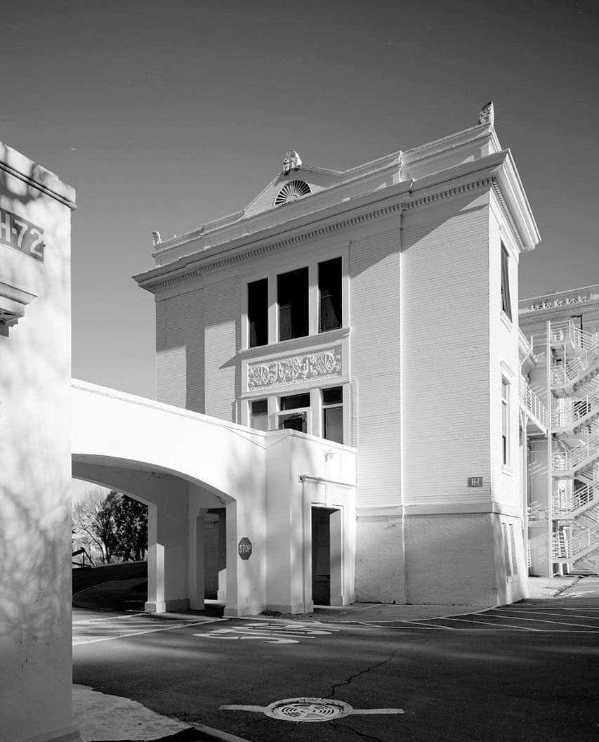 Mare Island Naval Shipyard, Hospital Headquarters, Johnson Lane, west side at intersection of Johnson Lane & Cossey Street, Vallejo, Solano County, CA 5