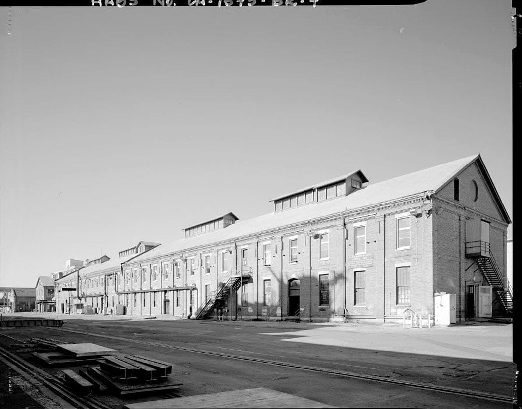 Mare Island Naval Shipyard, Equipment & Recruitment Storehouse, Waterfront Avenue, northwest corner of Waterfront Avenue & Fifth Street, Vallejo, Solano County, CA 1