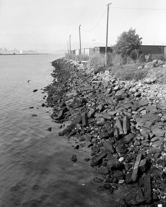 Historic Photo : Oakland Harbor Training Walls, Mouth of Federal Channel to Inner Harbor, Oakland, Alameda County, CA 8 Photograph