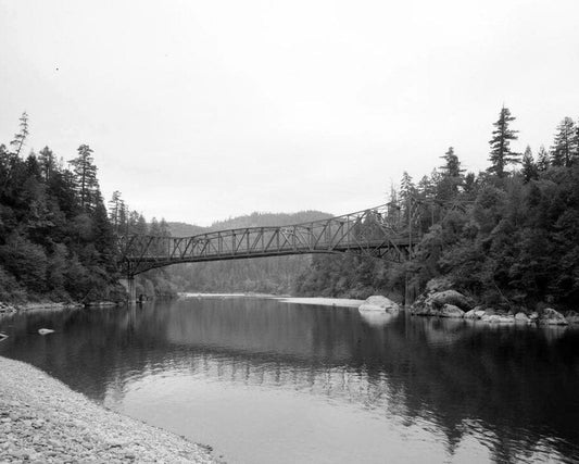 Historic Photo : Smith River Bridge, CA State Highway 199 Spanning Smith River, Crescent City, Del Norte County, CA 5 Photograph
