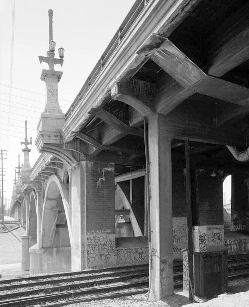 Historic Photo : Ninth Street Viaduct, Spanning Los Angeles River at Olympic Boulevard, Los Angeles, Los Angeles County, CA 14 Photograph