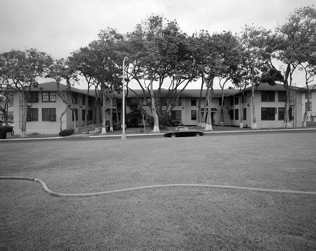 Historic Photo : U.S. Naval Base, Pearl Harbor, Receiving Barracks, Willamette Street at Spruance Street, Pearl City, Honolulu County, HI 1 Photograph