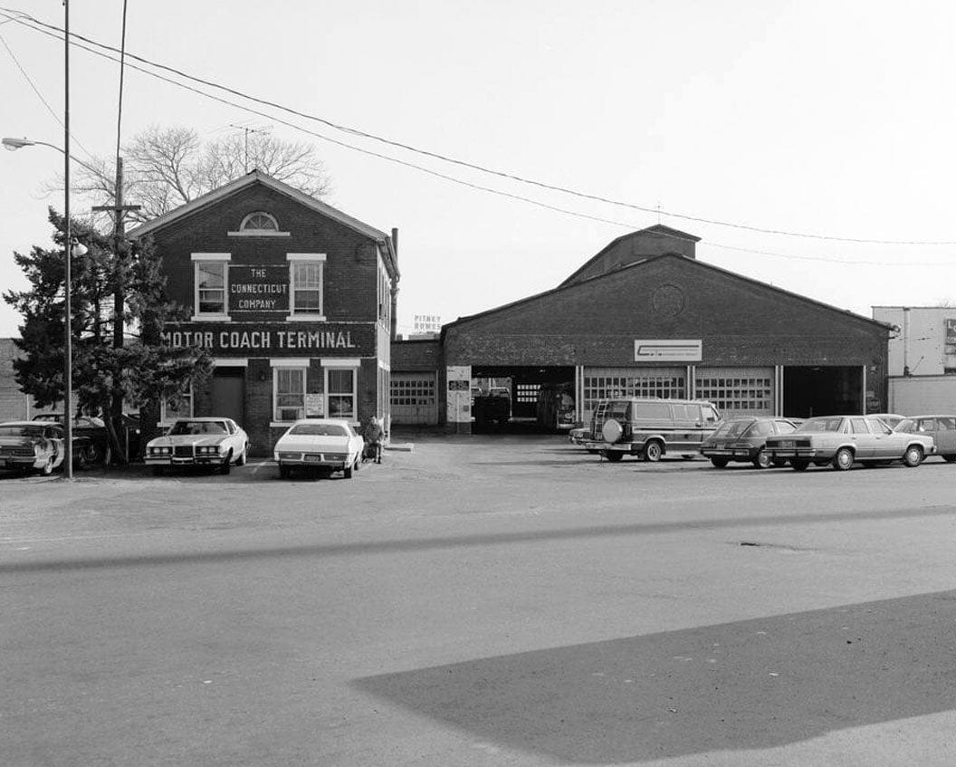 Historic Photo : Stamford Street Railroad, Trolley Barn & Office, 35 Station Place, Stamford, Fairfield County, CT 3 Photograph
