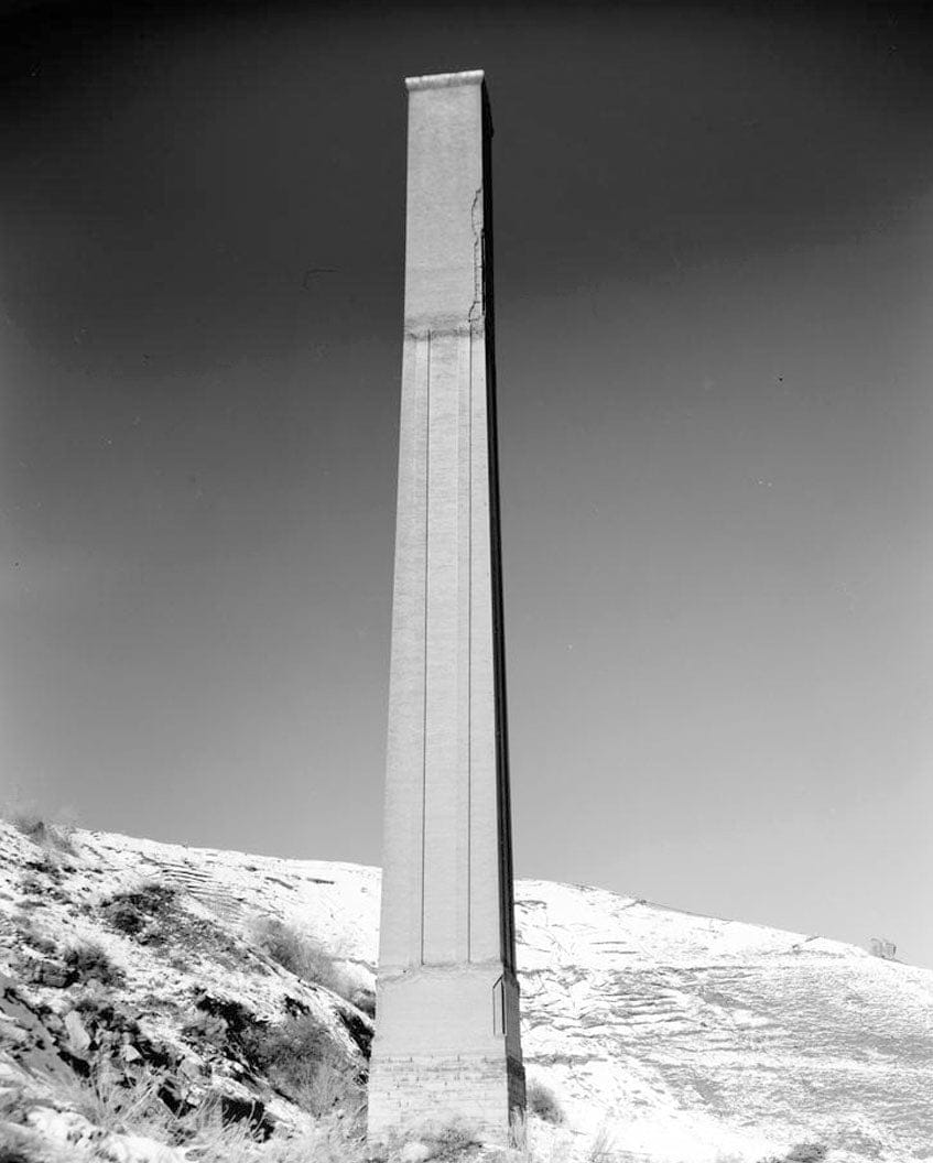Historic Photo : San Juan & New York Mining & Smelting Company, Smelter Stack, State Route 160, Durango, La Plata County, CO 2 Photograph