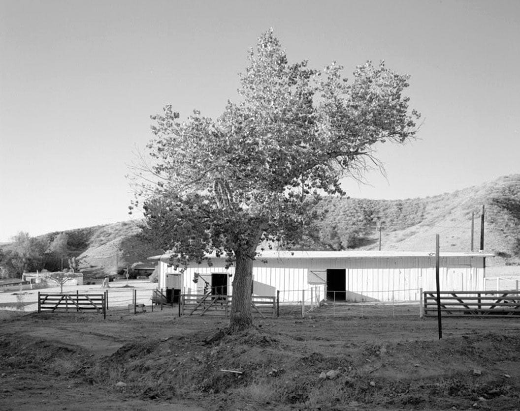 Historic Photo : Harry Carey Ranch, Wood Stable, 28515 San Francisquito Canyon Road, Saugus, Los Angeles County, CA 1 Photograph