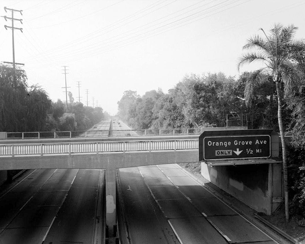 Historic Photo : Arroyo Seco Parkway, Fremont Avenue Bridge, Milepost 31.01, Los Angeles, Los Angeles County, CA 2 Photograph