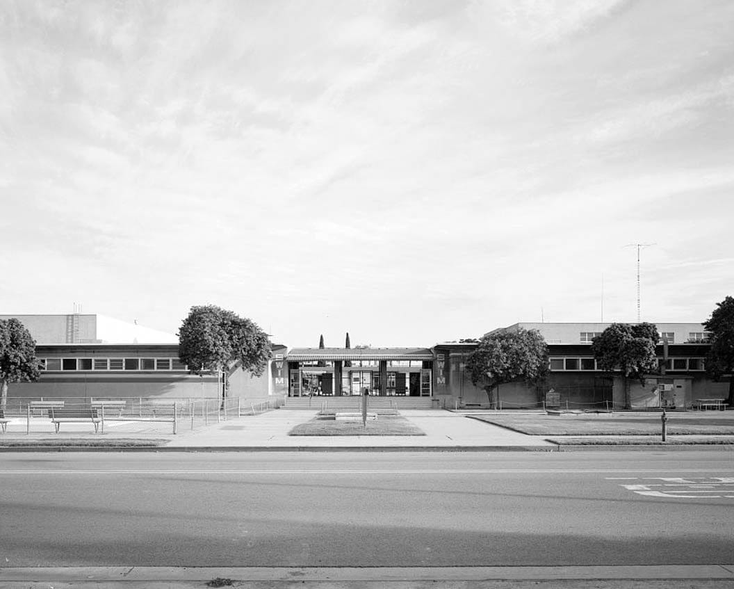 Historic Photo : Roosevelt Base, Swimming Pool, Reeves Avenue, enclosed by Building No. 22 & Arcade, Long Beach, Los Angeles County, CA 2 Photograph