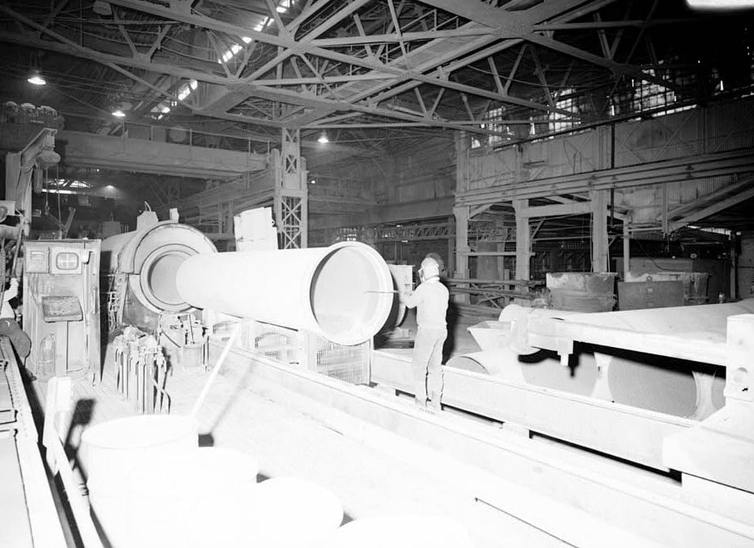 Historic Photo : United States Pipe & Foundry Company Plant, Pipe Casting & Testing Area, 2023 St. Louis Avenue at I-20/59, Bessemer, Jefferson County, AL 12 Photograph