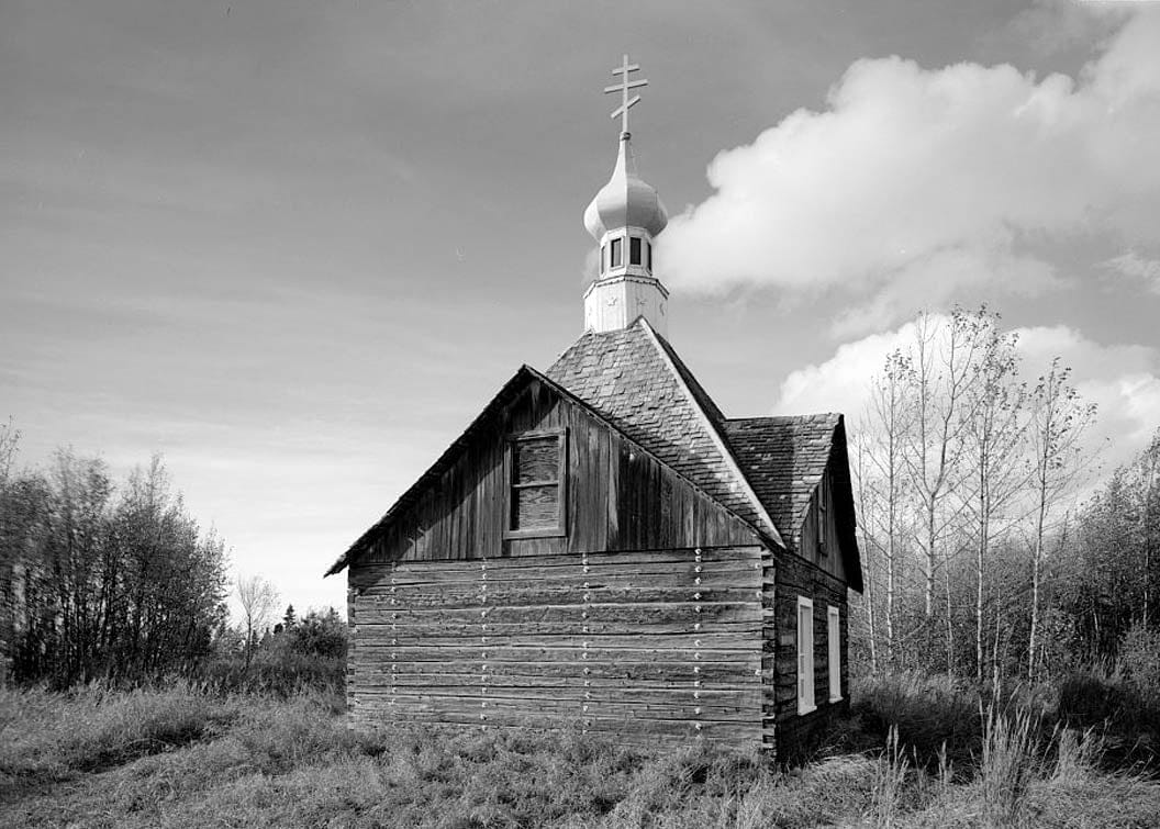 Historic Photo : Holy Assumption Russian Orthodox Church, Chapel of St. Nicholas, Mission & Overland Streets, Kenai, Kenai Peninsula Borough, AK 1 Photograph