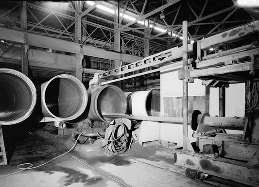 Historic Photo : United States Pipe & Foundry Company Plant, Pipe Casting & Testing Area, 2023 St. Louis Avenue at I-20/59, Bessemer, Jefferson County, AL 7 Photograph