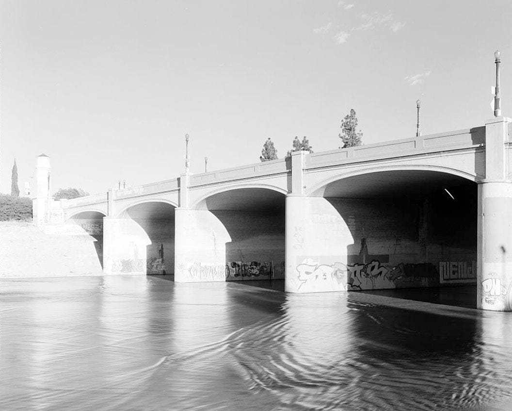 Historic Photo : Glendale-Hyperion Viaduct, Spanning Golden State Freeway (I-5) & Los Angeles River at Glendale Boulevard, Los Angeles, Los Angeles County, CA 2 Photograph