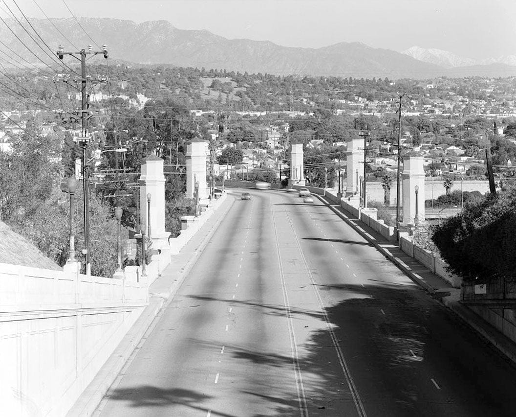 Historic Photo : Glendale-Hyperion Viaduct, Spanning Golden State Freeway (I-5) & Los Angeles River at Glendale Boulevard, Los Angeles, Los Angeles County, CA 4 Photograph