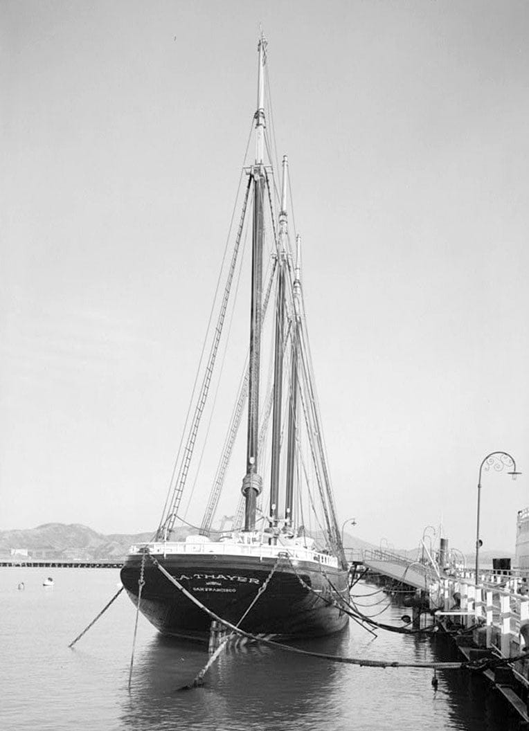 Historic Photo : Schooner C.A. THAYER, Hyde Street Pier, San Francisco, San Francisco County, CA 9 Photograph