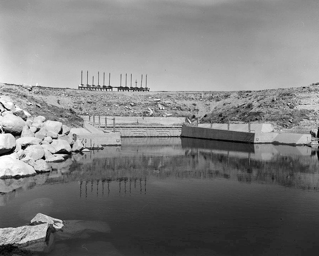 Historic Photo : Twin Lakes Dam & Outlet Works, Beneath Twin Lakes Reservoir, T11S, R80W, S22, Twin Lakes, Lake County, CO 2 Photograph