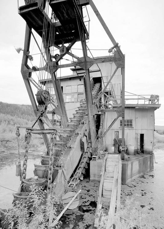 Historic Photo : Gold Placers Incorporated, Coak Creek Dredge, Near Coal Creek & Yukon River, Eagle, Southeast Fairbanks Census Area, AK 12 Photograph