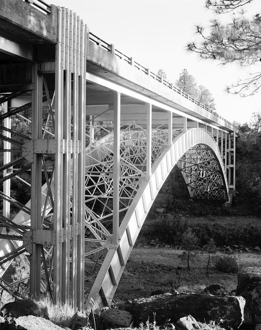 Historic Photo : Corduroy Creek Bridge, Spanning Corduroy Creek at Highway 60, Show Low, Navajo County, AZ 4 Photograph