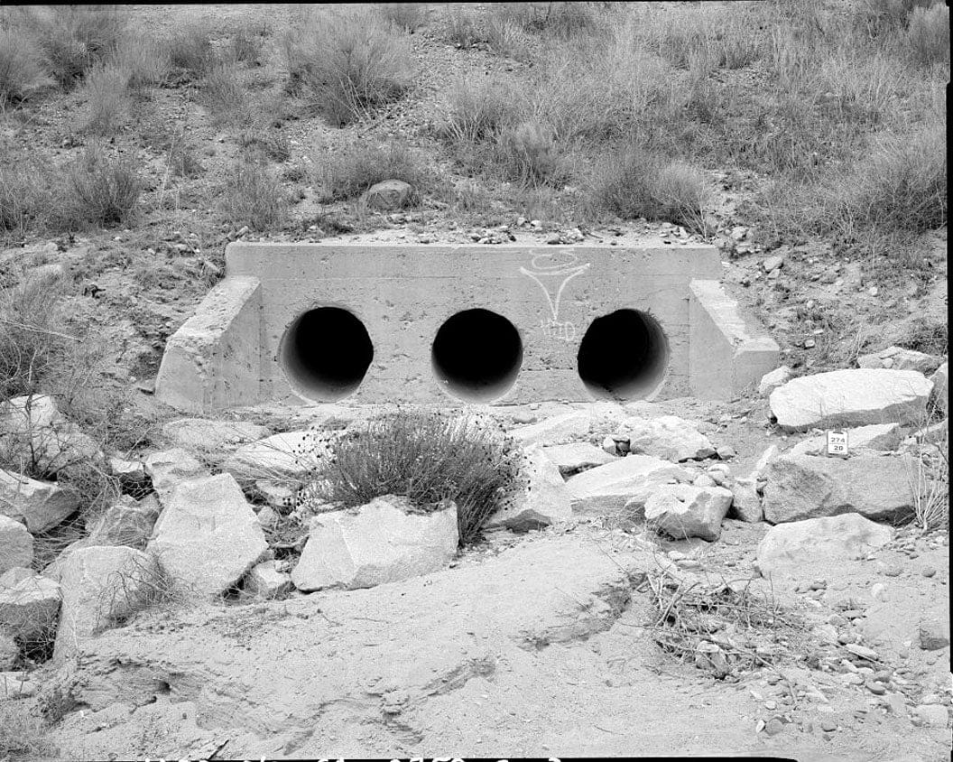 Historic Photo : Burlington Northern Santa Fe Railroad, Cajon Subdivision, Structure 58.1X, Between Cajon Summit and Keenbrook, Devore, San Bernardino County, CA 1 Photograph