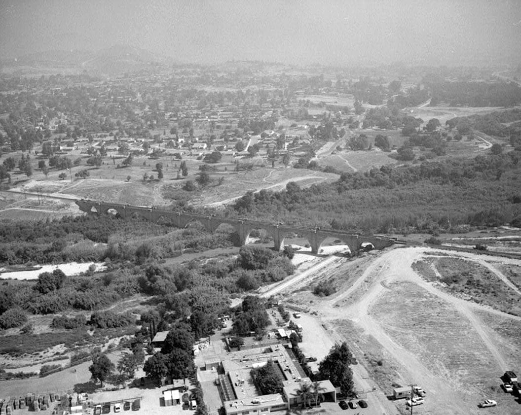 Historic Photo : Union Pacific Railroad Bridge, Spanning Santa Anna River, west of Riverside, Riverside, Riverside County, CA 1 Photograph
