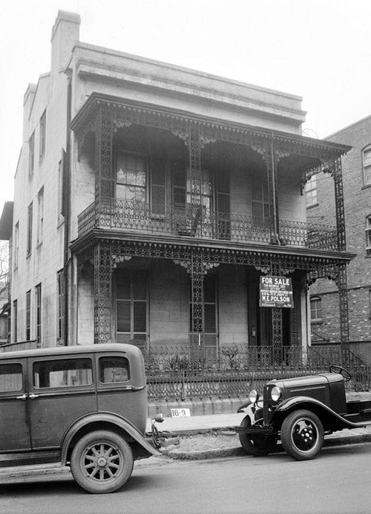 Historic Photo : 154 Saint Louis Street (House, Iron Gate), Mobile, Mobile County, AL 1 Photograph