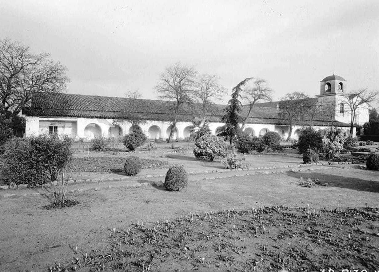 Historic Photo : Mission San Juan Bautista, Second Street, San Juan Bautista Plaza, San Juan Bautista, San Benito County, CA 3 Photograph