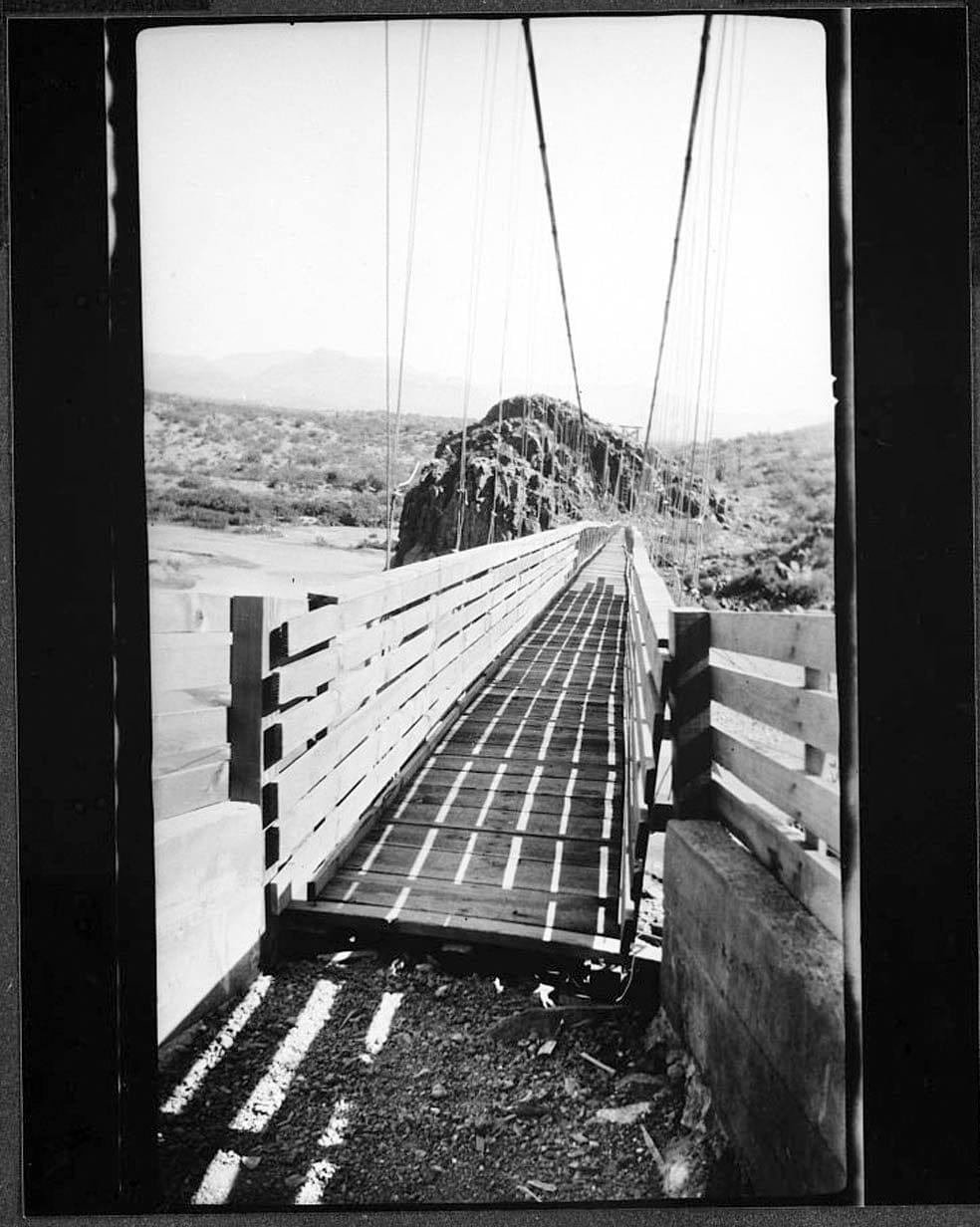 Historic Photo : Verde River Sheep Bridge, Spanning Verde River (Tonto National Forest), Cave Creek, Maricopa County, AZ 10 Photograph