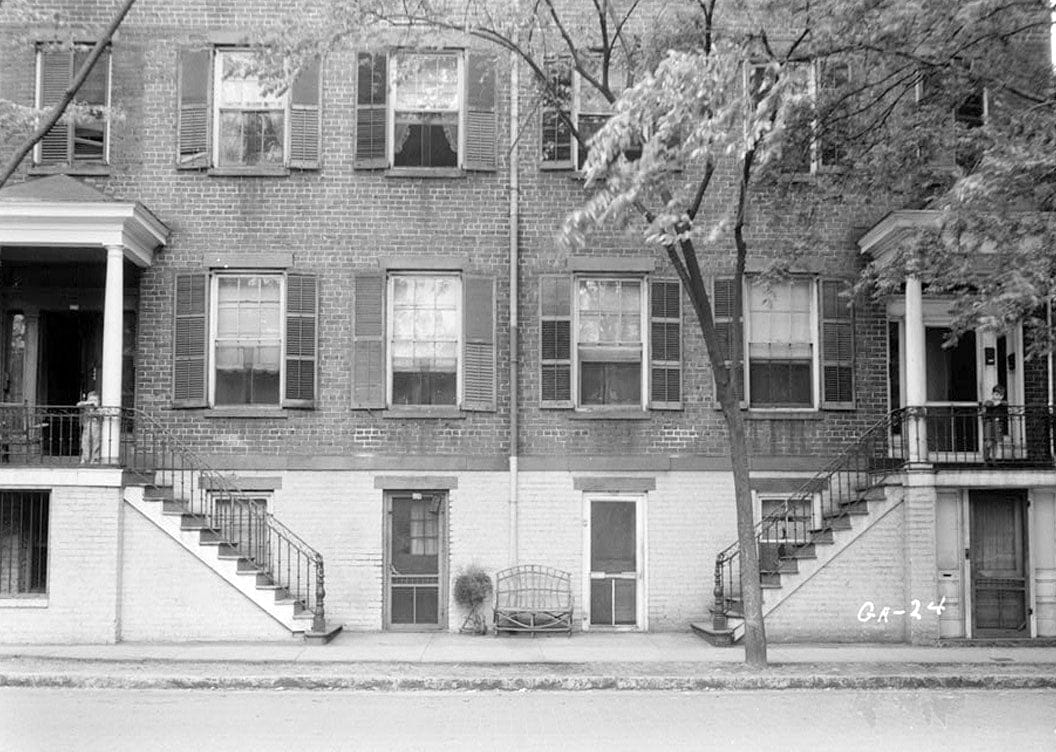 Historic Photo : 118 & 124 East Harris Street (House), Savannah, Chatham County, GA 1 Photograph