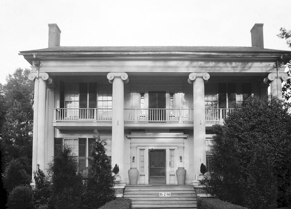 Historic Photo : J. O. Banks House & Smokehouse, Springfield Avenue & Pickens Street, Eutaw, Greene County, AL 1 Photograph