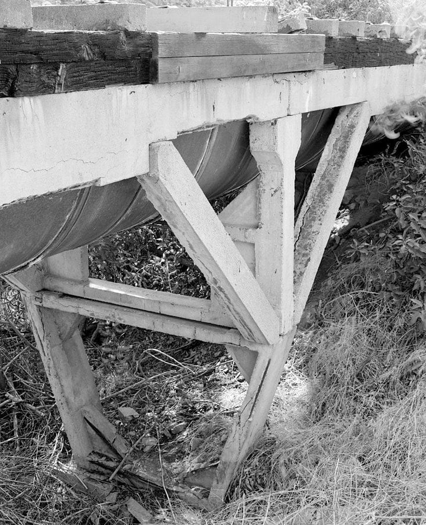 Historic Photo : Lake Hodges Flume, Along San Dieguito River between Lake Hodges & San Dieguito Reservoir, Rancho Santa Fe, San Diego County, CA 9 Photograph