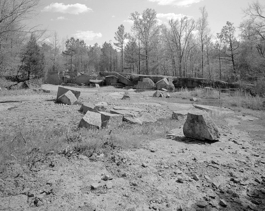 Historic Photo : Granite Hill Plantation, Quarry No. 4, South side of State Route 16, 1.3 miles northeast east of Sparta, Sparta, Hancock County, GA 2 Photograph