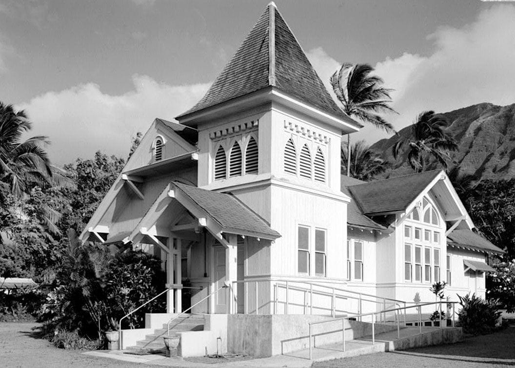 Historic Photo : Kanaana Hou Calvinist Church, Moloka'i Island, Kalaupapa, Kalawao County, HI 1 Photograph