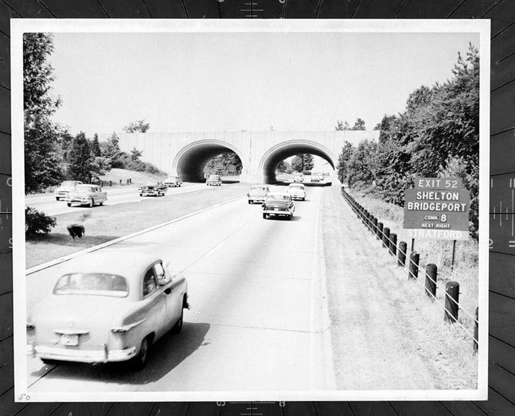 Historic Photo : Merritt Parkway, Nichols-Shelton Road Bridge, Spanning Merritt Parkway, Trumbull, Fairfield County, CT 1 Photograph