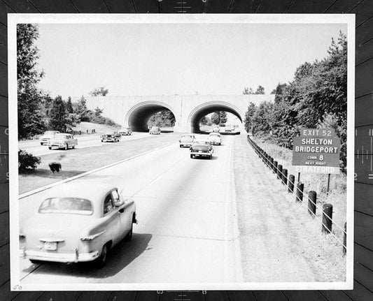 Historic Photo : Merritt Parkway, Nichols-Shelton Road Bridge, Spanning Merritt Parkway, Trumbull, Fairfield County, CT 1 Photograph