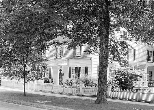 Historic Photo : Reverend Thomas Hawley House, Main Street & Branchville Road, Ridgefield, Fairfield County, CT 1 Photograph