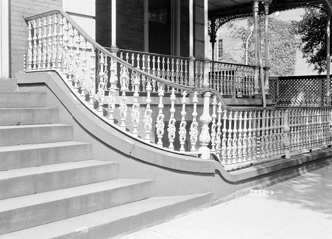 Historic Photo : William H. Ketchum House & Gates (Ironwork), 400 Government Street, Mobile, Mobile County, AL 1 Photograph