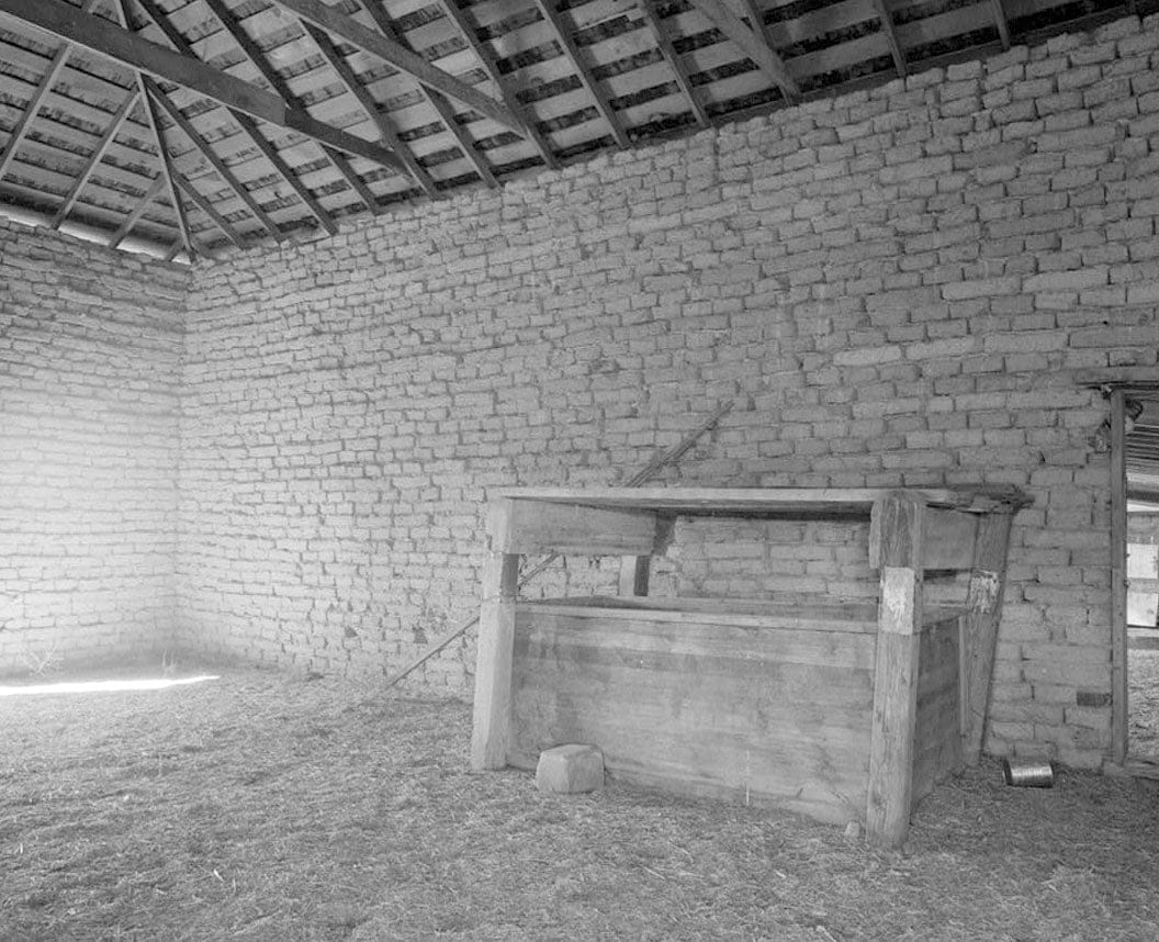 Historic Photo : Adam & Bessie Arnet Homestead, Adobe Barn, East & adjacent to stone shed, Model, Las Animas County, CO 4 Photograph