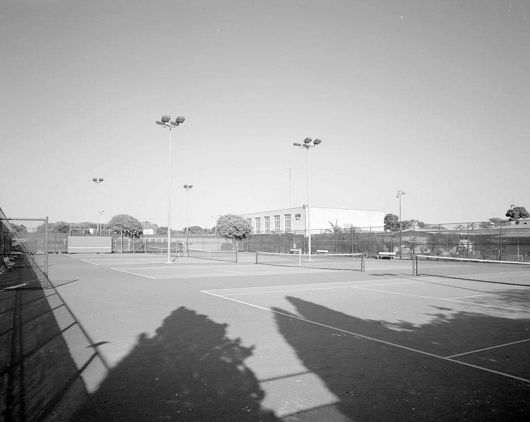Historic Photo : Roosevelt Base, Tennis Courts, Corner of Reeves Avenue & Pennsylvania Street, Long Beach, Los Angeles County, CA 1 Photograph