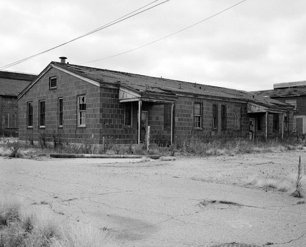 Rocky Mountain Arsenal, Administration-Laboratory- Change House-Bomb Rail, 420 feet South of December Seventh Avenue; 530 feet West of D Street, Commerce City, Adams County, CO 1