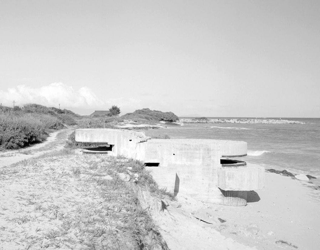Historic Photo : Naval Air Station Barbers Point, Shore Pillbox Complex-Type 1 Pillbox, Along shoreline, seaward of Coral Sea Road, Ewa, Honolulu County, HI 1 Photograph