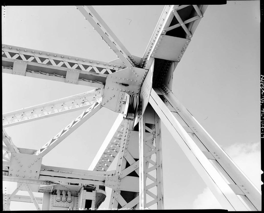 Historic Photo : Tensaw River Lift Bridge, Spanning Tensaw River at U.S. Highway 90, Mobile, Mobile County, AL 6 Photograph