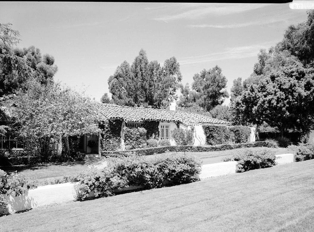 Historic Photo : Whitsitt House, 5860 Lago Linda, Rancho Santa Fe, San Diego County, CA 1 Photograph