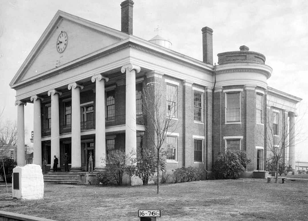 Historic Photo : Perry County Court House, Square bounded by State Highway 5, Main Street, Greensboro Avenue & East Street, Marion, Perry County, AL 2 Photograph